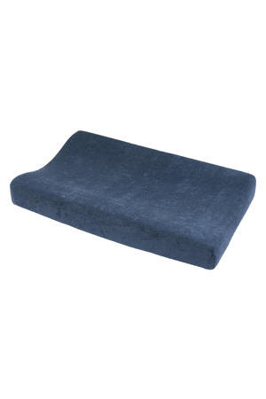 badstof aankleedkussenhoes uni indigo