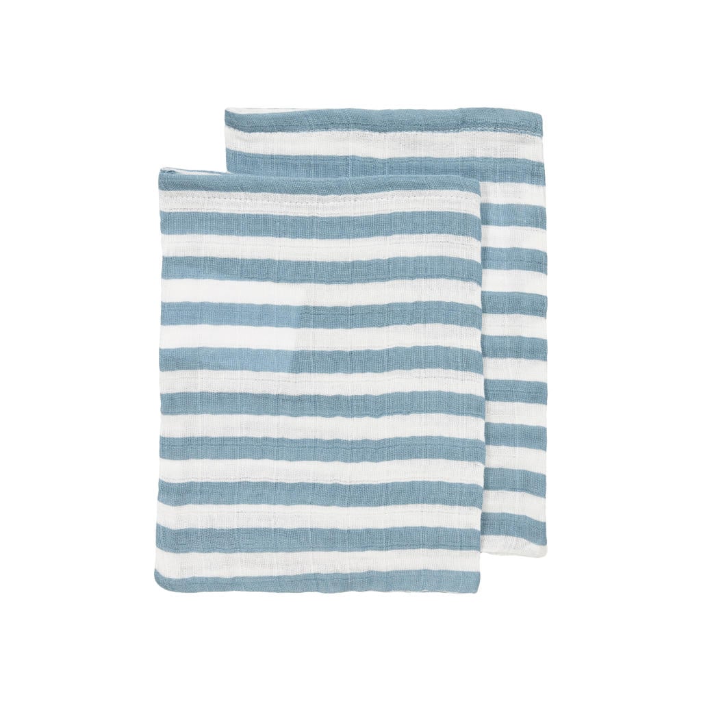 Meyco pre-washed washandje Jeans Blue (set van 2)