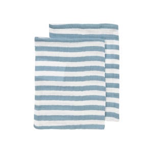 pre-washed washandje Jeans Blue (set van 2)