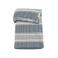 Meyco pre-washed hydrofiele ledikantdeken Stripe Jacquard Indigo
