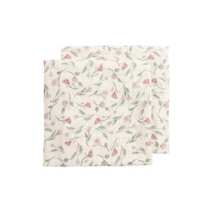 hydrofiele pre-washed doek Flower - 70x70 (set van 2)