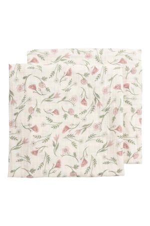 hydrofiele pre-washed doek Flower - 70x70 (set van 2)