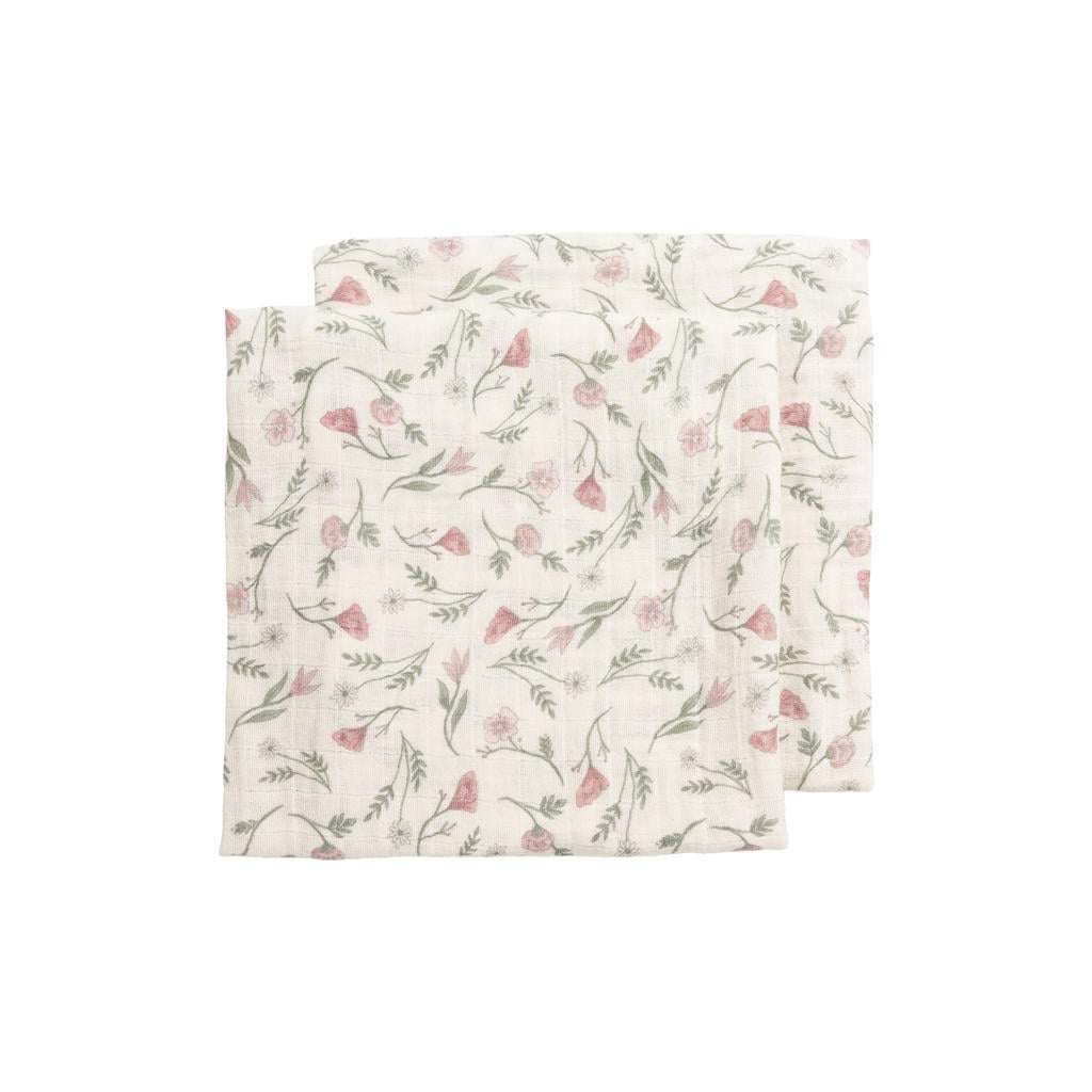 Meyco hydrofiele pre-washed doek Flower - 70x70 (set van 2)