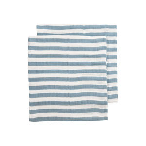pre-washed hydrofiele doek Jeans Blue (set van 2)