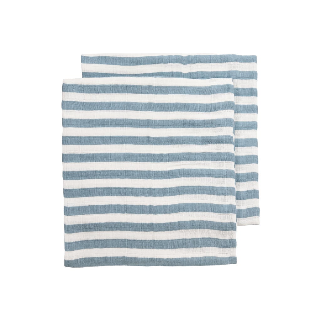 Meyco pre-washed hydrofiele doek Jeans Blue (set van 2)