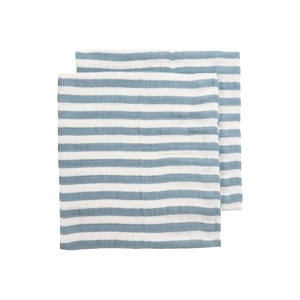 pre-washed hydrofiele doek Jeans Blue (set van 2)