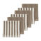 Meyco Fat Stripe Monddoekjes - Jacquard Badstof - Taupe - 30x30cm - 6-pack