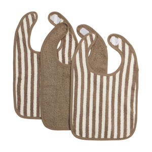 Fat Stripe Slab - Jacquard Badstof - Taupe - 3-pack