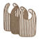 Meyco Fat Stripe Slab - Jacquard Badstof - Taupe - 3-pack