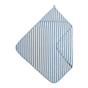 Fat Stripe Badcape - Jacquard Badstof - Jeans Blue - 75x75cm