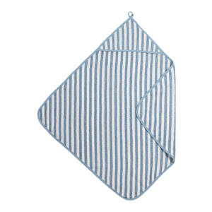 Fat Stripe Badcape - Jacquard Badstof - Jeans Blue - 75x75cm