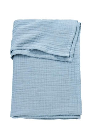 pre-washed hydrofiele baby wieglaken uni Jeans Blue
