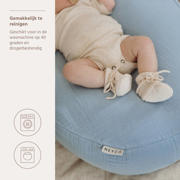 thumbnail: Meyco pre-washed hydrofiele uni relaxhoes voor voedingskussen Jeans Blue