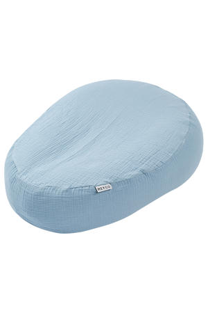 pre-washed hydrofiele uni relaxhoes voor voedingskussen Jeans Blue