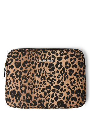 13 inch Leopard laptopsleeve bruin