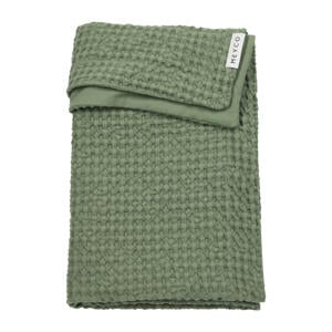 wafel katoenen ledikant deken Olive Green