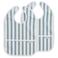 Meyco Fat Stripe slab + opvangbakje - Jeans Blue - 2-pack