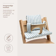 thumbnail: Meyco Fat Stripe Stoelverkleiner Meegroei - Jeans Blue