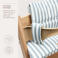 Meyco Fat Stripe Stoelverkleiner Meegroei - Jeans Blue
