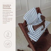 thumbnail: Meyco Fat Stripe Stoelverkleiner Meegroei - Jeans Blue