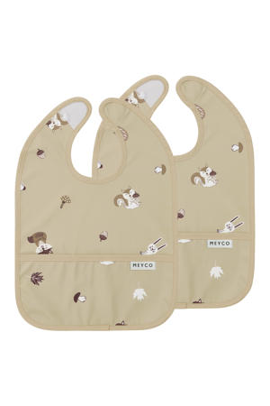 Forest Animals Slab Met Opvangbakje - Sand - 2-pack