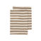 Meyco hydrofiel pre-washed washandje Fat Stripe Taupe/wit (set van 2)