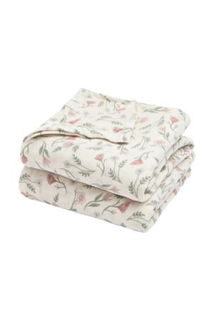 hydrofiele pre-washed swaddle Flower (set van 2)