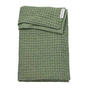 wafel katoenen wiegdeken Olive Green