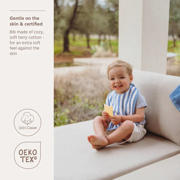 thumbnail: Meyco Fat Stripe Slab - Jacquard Badstof - Jeans Blue - 3-pack
