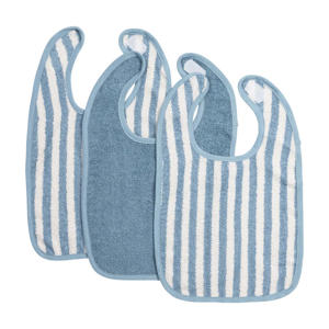 Fat Stripe Slab - Jacquard Badstof - Jeans Blue - 3-pack