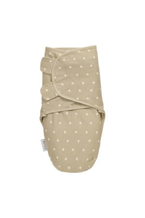 swaddle inbakerdoek Sweet Heart Sand- 0-3 mnd