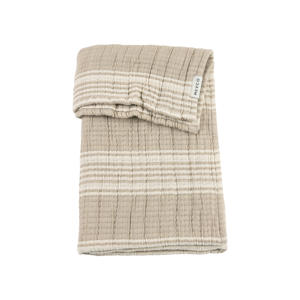 pre-washed hydrofiele ledikantdeken Stripe Jacquard Sand
