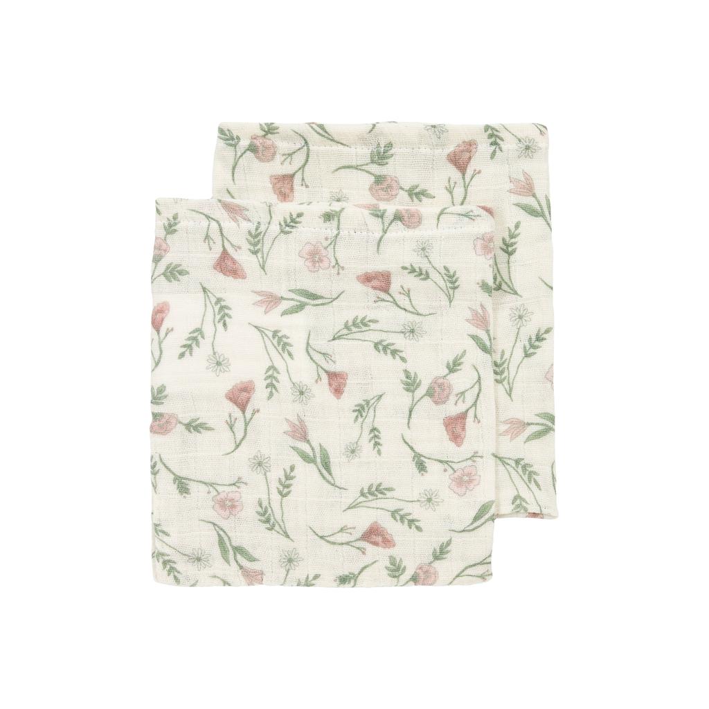 Meyco hydrofiel pre-washed washandje Flower (set van 2)