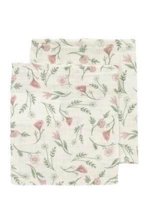 hydrofiel pre-washed washandje Flower (set van 2)