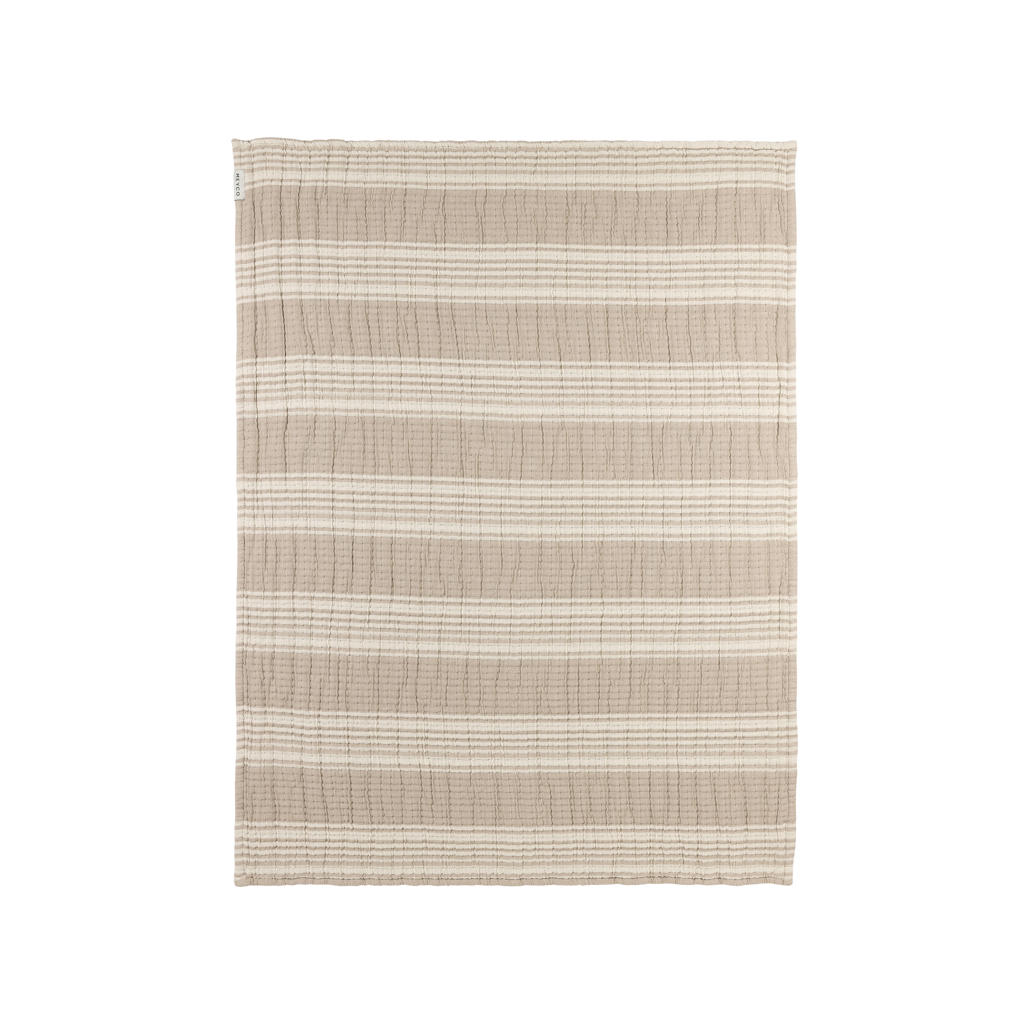 Meyco pre-washed hydrofiele wiegdeken Stripe Jacquard Sand