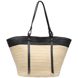 raffia shopper ONLCELIA naturel/zwart
