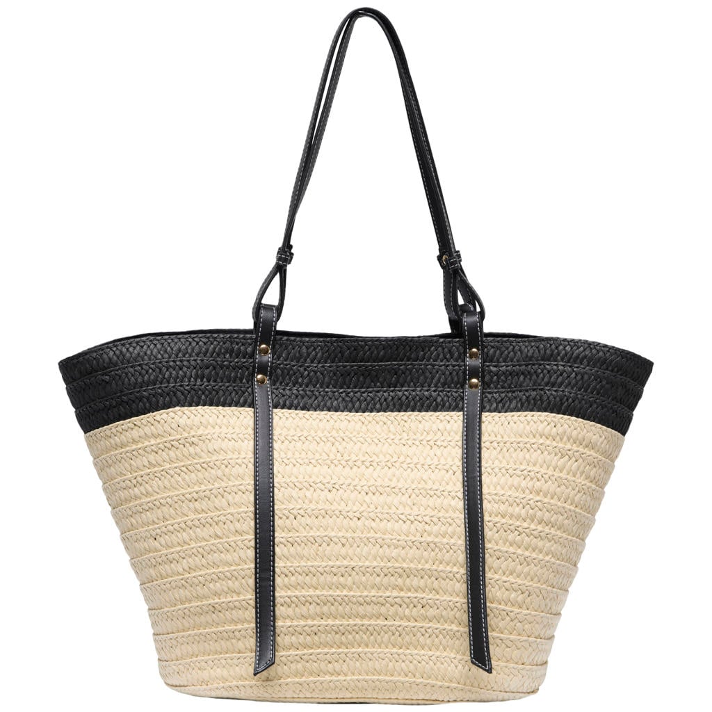 ONLY raffia shopper ONLCELIA naturel/zwart
