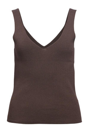 singlet gebreid bruin