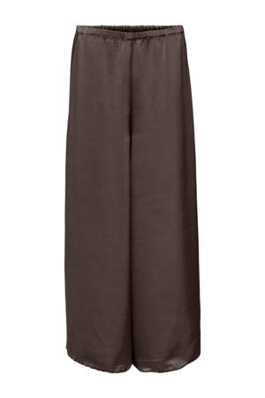 viscose loose fit broek - bruin