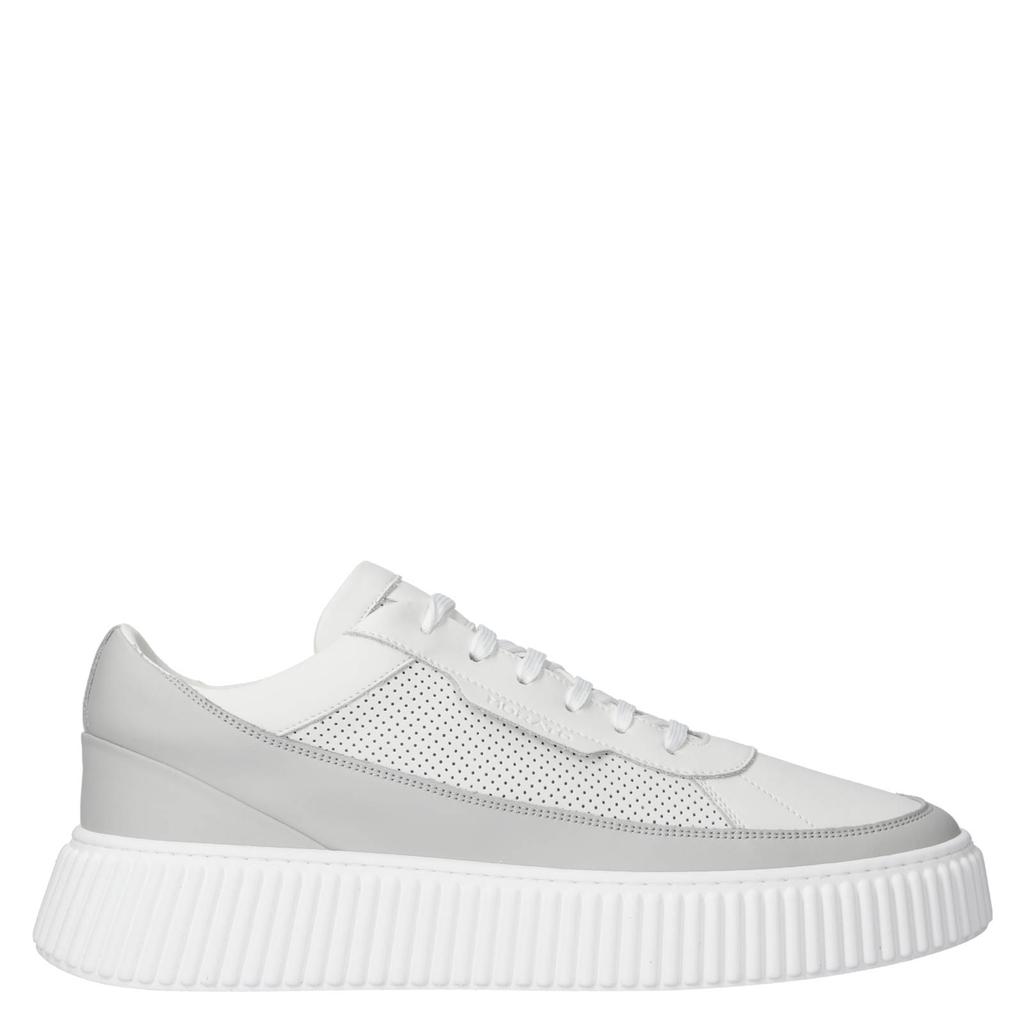 Witte heren Antony Morato Rhys leren sneakers met veters