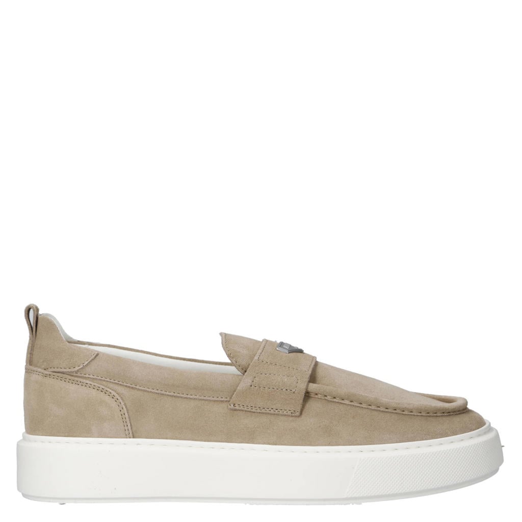 Beige heren Antony Morato suède loafers