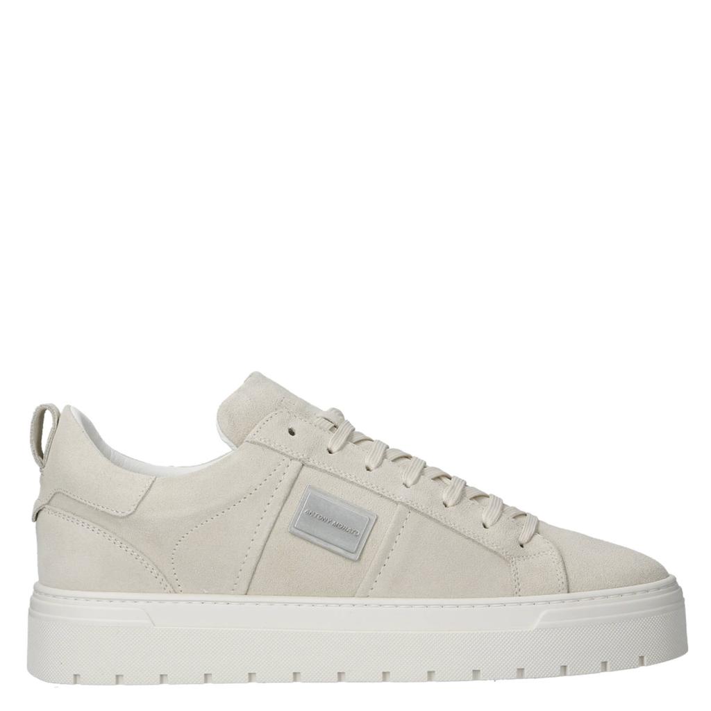 Grijze heren Antony Morato Metal moose suède sneakers met veters