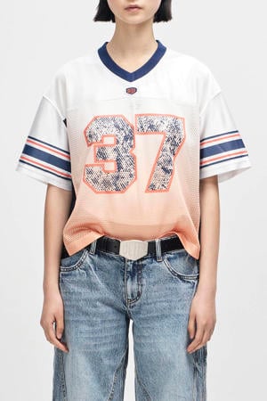 T-shirt met backprint ecru