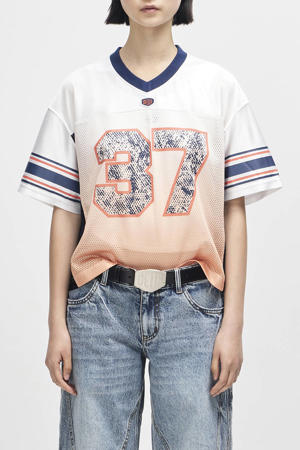T-shirt met backprint ecru