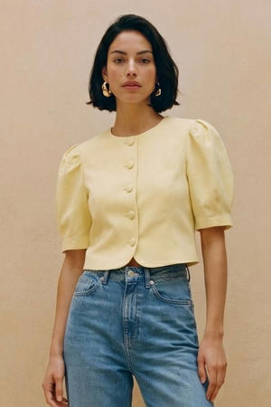 regular blazer lichtgeel