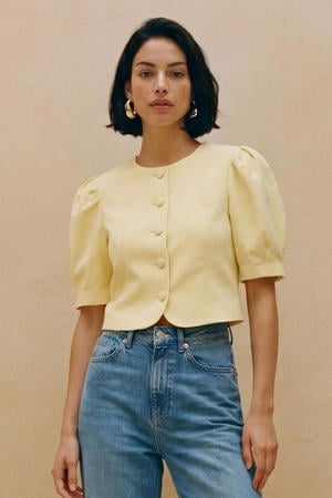 regular blazer lichtgeel