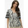VERO MODA top met zebraprint zwart