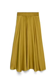 thumbnail: Olijfgroene dames VERO MODA A-lijn rok gemaakt van viscose en met elastische tailleband