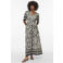 VERO MODA maxi jurk met zebraprint ecru