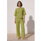 VERO MODA wide leg regular waist casual broek olijfgroen